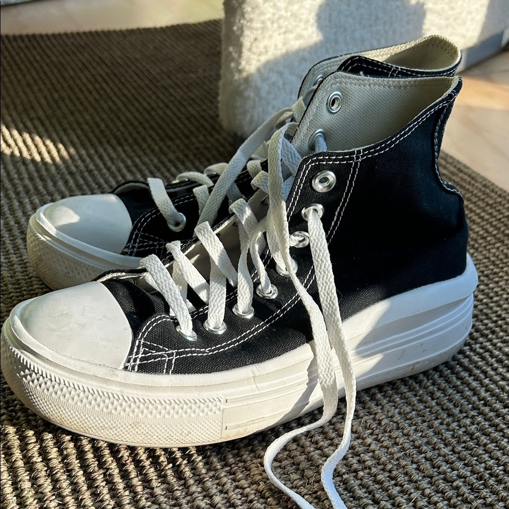 Black High-Top Converse Sneakers